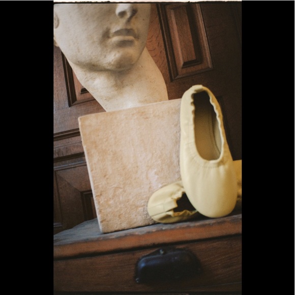 ZARA GIRLS LIMITED EDITION SOFT LEATHER BALLET FLATS - Picture 7 of 9